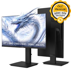 James Donkey Ravel Q70 27 inç 210 Hz 1 ms Fast IPS 2K QHD Pivot Gaming Monitör