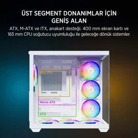 James Donkey Stark S801 ARGB Fanlı 650 W ATX Gaming Bilgisayar Kasası