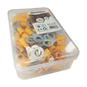 Jameson JYU-806 100 Adet Sarı Izoleli Kablo Ucu 4-6mm M8 Kablo Papucu