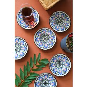 Jamuor Roys Fulya Porselen 12 cm 6 Parça Çay Tabak Takımı