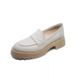 Janestt 108-434 Siyah Deri Kadın Loafer Ayakkabı
