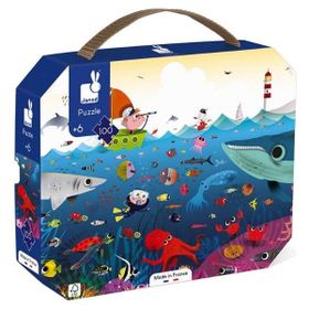 Janod 100 Parça Sualtı Dünyası Çanta Puzzle