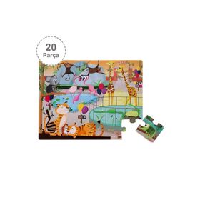 Janod 20 Parça Dokun Hisset Hayvanat Bahçesi Puzzle