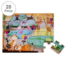 Janod 20 Parça Dokun Hisset Hayvanat Bahçesi Puzzle