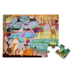 Janod 20 Parça Dokun Hisset Hayvanat Bahçesi Puzzle