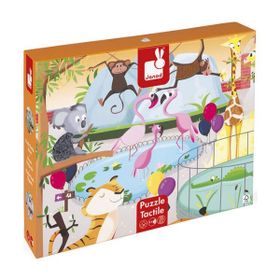 Janod 20 Parça Dokun Hisset Hayvanat Bahçesi Puzzle