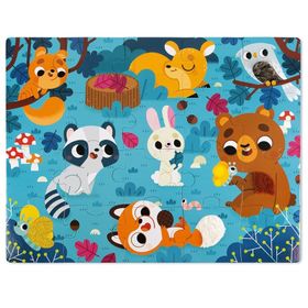 Janod 20 Parça Dokun Hisset Hayvanlar Puzzle