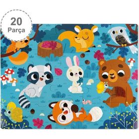 Janod 20 Parça Dokun Hisset Hayvanlar Puzzle