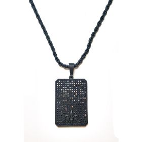 Janti JKMA19042 Zirkon Taşlı Çelik Tablet Kolye