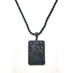 Janti JKMA19042 Zirkon Taşlı Çelik Tablet Kolye