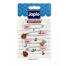 Japlo Emniyetli Çengelli Pembe 4'lü Bebek İğnesi