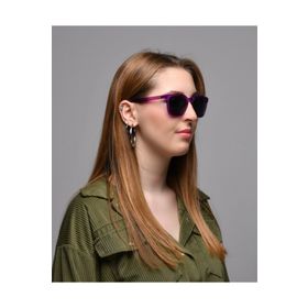 Jatelier Ja1002 Köşeli Büyük Mor Unisex Güneş Gözlüğü