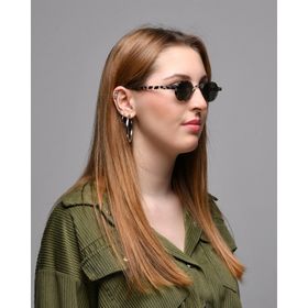 Jatelier Ja1007 Altıgen Gri Leopar Unisex Güneş Gözlüğü