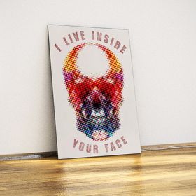 Javvuz I Live İnside Your Face Metal Plaka