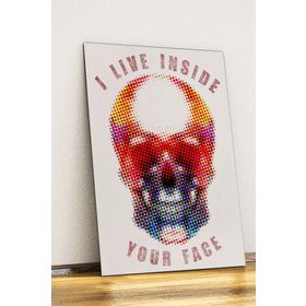 Javvuz I Live İnside Your Face Metal Plaka