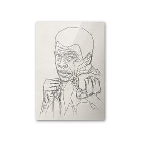 Javvuz Muhammed Ali Kara Kalem Metal Poster