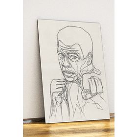 Javvuz Muhammed Ali Kara Kalem Metal Poster