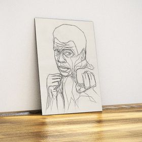 Javvuz Muhammed Ali Kara Kalem Metal Poster