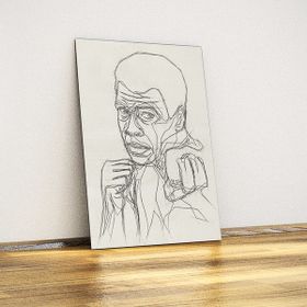 Javvuz Muhammed Ali Kara Kalem Metal Poster