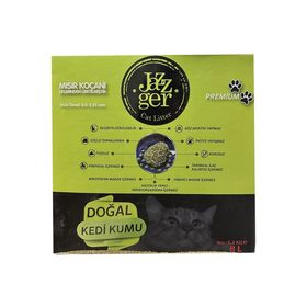 Jazzger Mısır Koçanı Topaklanan 8 lt Organik Kedi Kumu