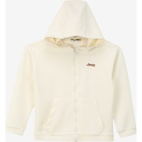 Jeep C4SB-SWT4011 Ekru Erkek Çocuk Kapüşonlu Relaxed Baskılı Sweatmont