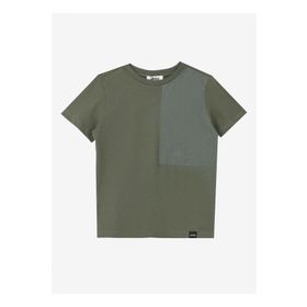 Jeep C4SB-TST4003 Haki Bisiklet Yaka Relaxed Baskılı Erkek Çocuk T-Shirt