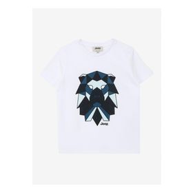 Jeep C4SB-TST4223 Ekru Bisiklet Yaka Relaxed Baskılı Erkek Çocuk T-Shirt