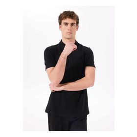 Jeep C4SM-TST4528 Siyah Polo Yaka Relaxed Nakışlı Polo Erkek T-shirt