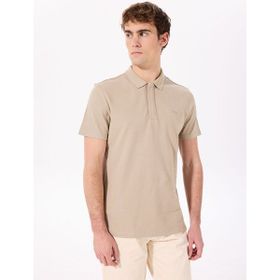 Jeep C4SM-TST4528 Taş Polo Yaka Relaxed Nakışlı Erkek T-Shirt