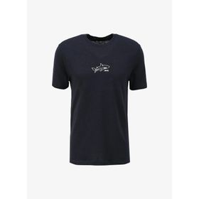 Jeep C4SM-TST4646 Lacivert Bisiklet Yaka Loose Fit Baskılı Erkek T-Shirt