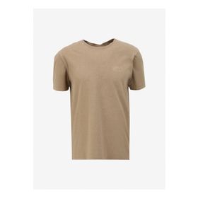 Jeep C4SM-TST4707 Deve Tüyü Erkek Bisiklet Yaka Relaxed Baskılı T-Shirt