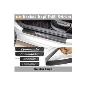 Jeep Commander 4 Adet Karbon Kapı Eşiği Sticker