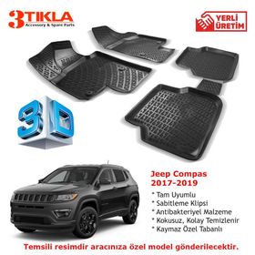 Jeep Compas 2017-2019 Seti 3D Havuzlu Paspas