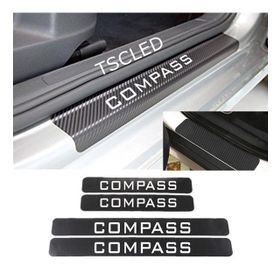 Jeep Compass 4 Adet Karbon Kapı Eşiği Sticker