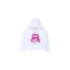 Jeep J4SG-SWT01 Ekru Kapüşonlu Relaxed Baskılı Kız Çocuk Sweatshirt