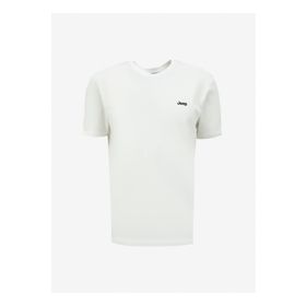 Jeep J4SM-TST7245 Kırık Beyaz Bisiklet Yaka Basic Baskılı Erkek T-shirt
