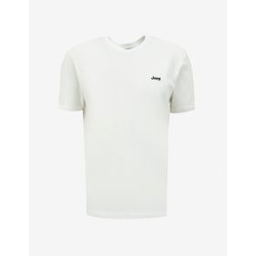 Jeep J4SM-TST7245 Kırık Beyaz Bisiklet Yaka Basic Baskılı Erkek T-shirt