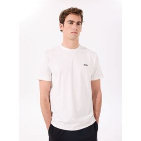 Jeep J4SM-TST7245 Kırık Beyaz Bisiklet Yaka Basic Baskılı Erkek T-shirt