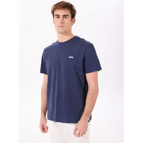 Jeep J4SM-TST7245 Lacivert Bisiklet Yaka Baskılı Erkek T-shirt