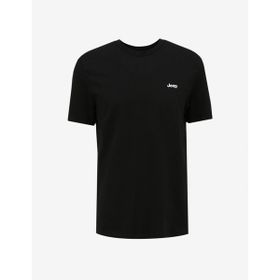 Jeep J4SM-TST7245 Siyah Bisiklet Yaka Basic Baskılı Erkek T-shirt