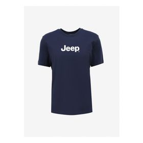 Jeep J4SM-TST7246 Lacivert Bisiklet Yaka Baskılı Erkek T-shirt