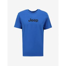 Jeep J4SM-TST7246 Mavi Bisiklet Yaka Baskılı Erkek T-Shirt