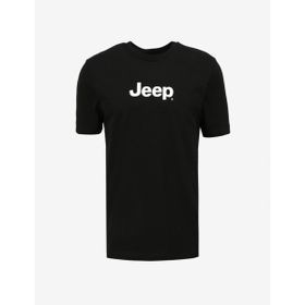 Jeep J4SM-TST7246 Siyah Bisiklet Yaka Baskılı Erkek T-Shirt