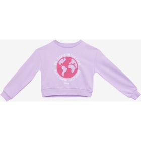 Jeep J4WG-SWT7551 Baskılı Lila Kız Çocuk Sweatshirt