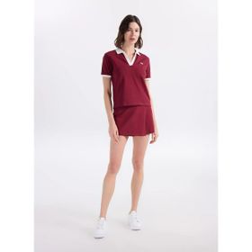 Jeep J6SL-SHT7167 - Vişne Bordo Kadın Lastikli Bel Relaxed Fit Şort Etek
