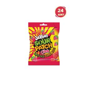 Jelibon 80 gr Sour Patch Çilek Aromalı Yumuşak Şekerleme (24 adet)