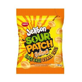 Jelibon 80 gr Sour Patch Şeftali Aromalı Yumuşak Şekerleme
