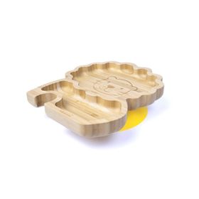 Jellyboon Bambu Aslan Sarı Vakumlu Tabak