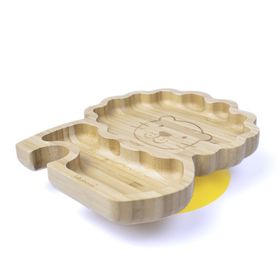 Jellyboon Bambu Aslan Sarı Vakumlu Tabak