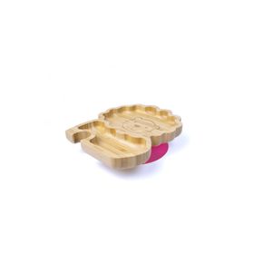 Jellyboon Bambu Aslan Sarı Vakumlu Tabak